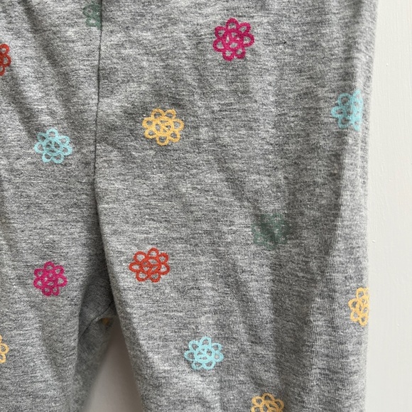NWOT Okie Dokie 24M Gray, Pink, Yellow and Blue Peace Sign Floral Legging Pants - Picture 2 of 4